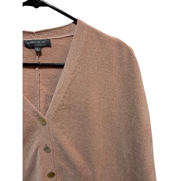 Barefoot Dreams Dusty Rose Pink CozyChic Lite Pointelle Cardigan Sweater sz S - Picture 4 of 7